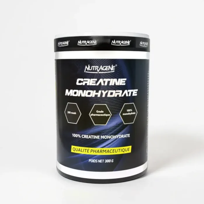 Créatine monohydrate 100% Nutragene de haute qualité pour un gain de force et une endurance à toute épreuve